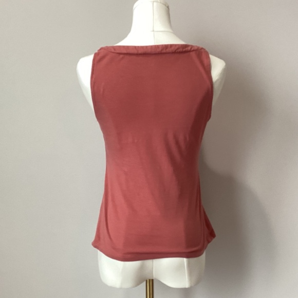 LOFT Persimmon Gathered V-Neck Cami Shell - SP - Picture 3 of 4